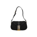 Versace Satin Shoulder Bag - Black - Femme