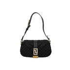 Versace Satin Shoulder Bag - Black - Femme