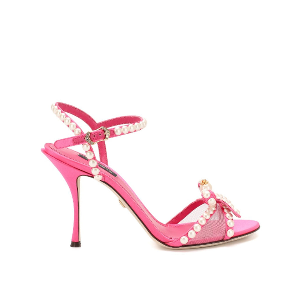 Dolce & Gabbana Pearl-Embellished Sandals - Pink - Femme