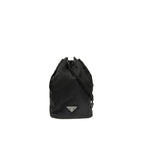 Prada - Pochette Nylon And Leather Drawstring - Femme - Black
