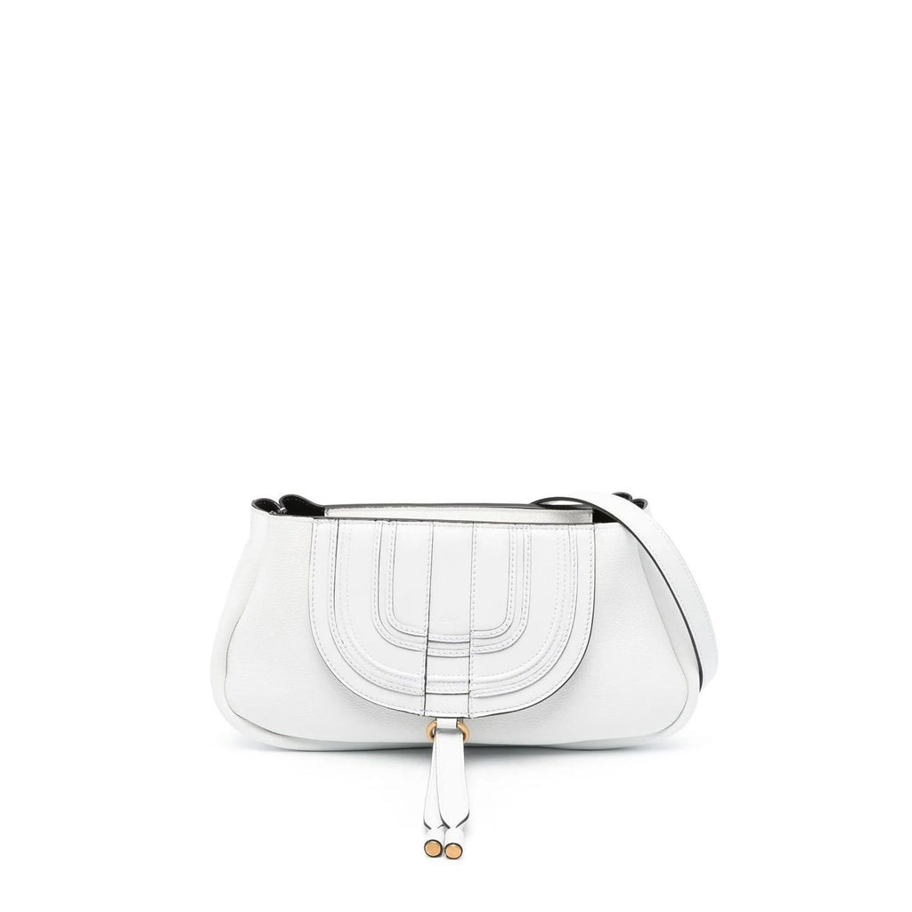 Chloe' Marcie Clutch Shoulder Bag - White - Femme