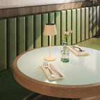 Abby - Lampe De Table Sans Fil - Acier - Beige