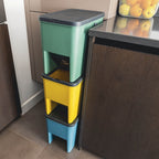 3 Poubelle De Tri Bergen - 3X20L - Multicolore