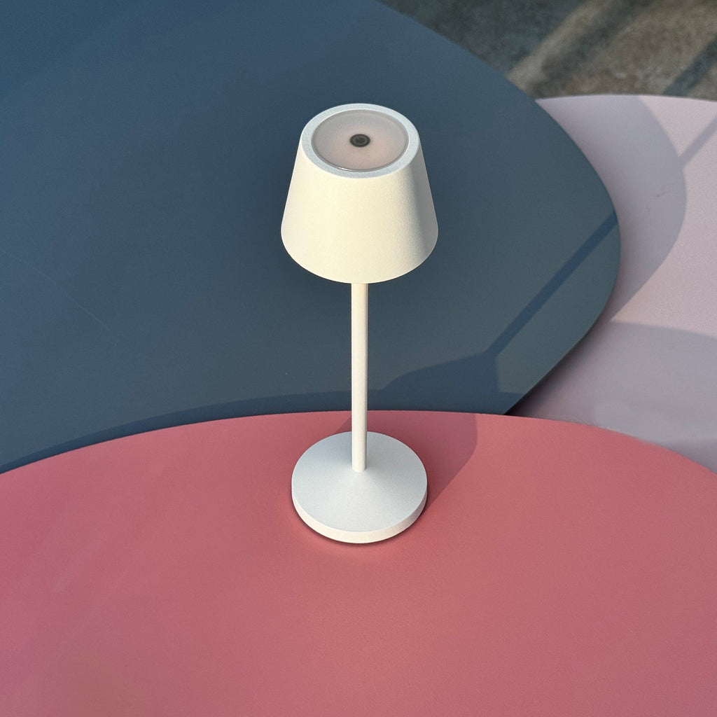 Emily - Lampe De Table Sans Fil - Acier - Blanc