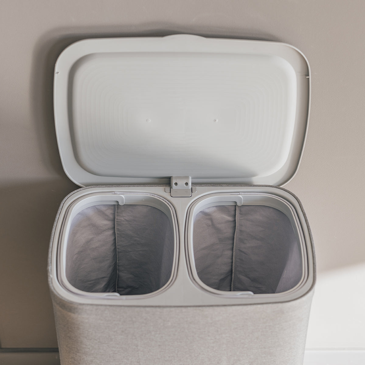 Panier À Linge Avec Couvercle Sven - 90L - Gris