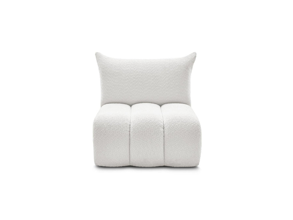 Azra - Chauffeuse 1 Place Sans Accoudoir Pour Canapé Modulable - Tissu Bouclette