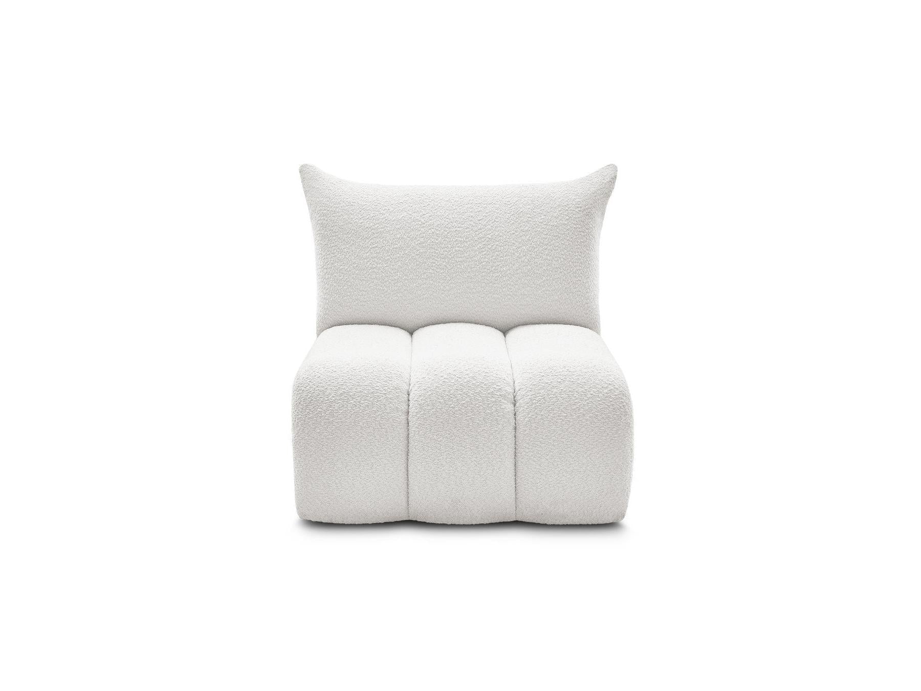 Azra - Chauffeuse 1 Place Sans Accoudoir Pour Canapé Modulable - Tissu Bouclette