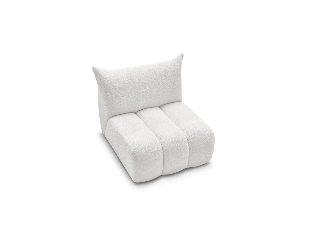 Azra - Chauffeuse 1 Place Sans Accoudoir Pour Canapé Modulable - Tissu Bouclette