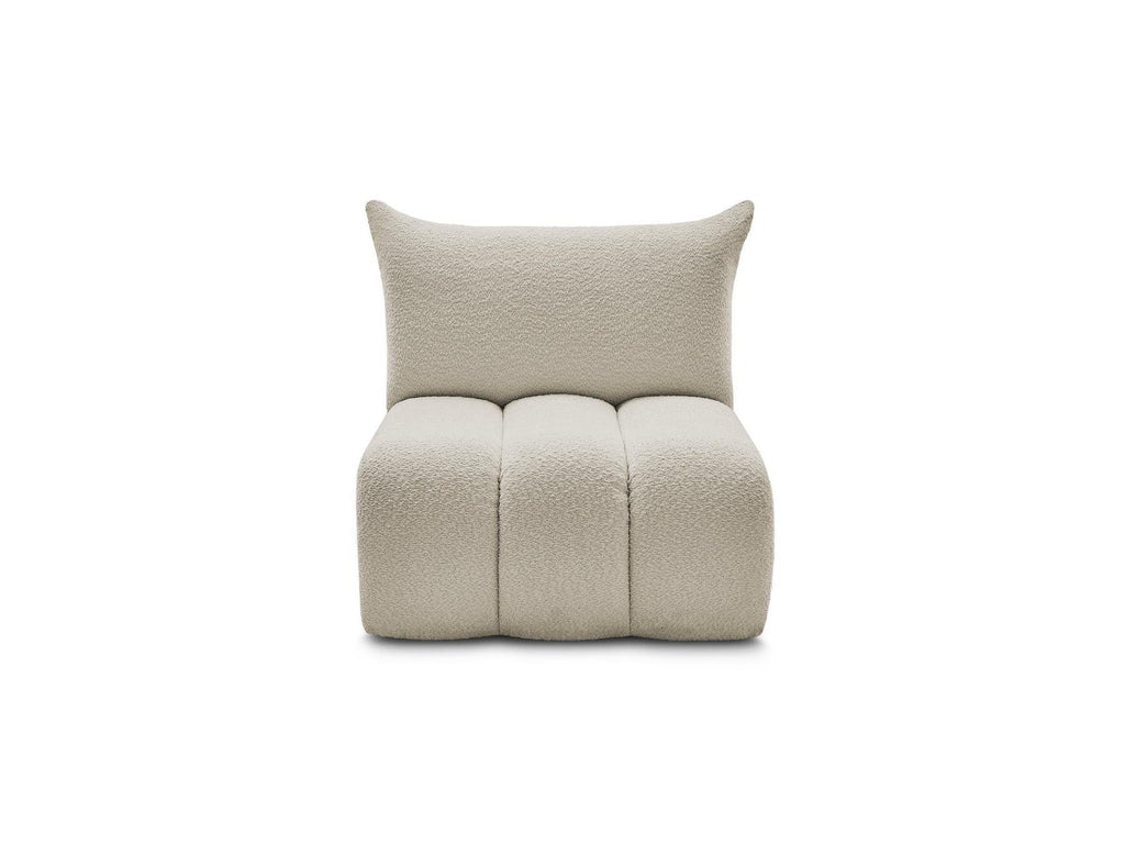 Azra - Chauffeuse 1 Place Sans Accoudoir Pour Canapé Modulable - Tissu Bouclette