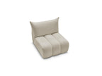 Azra - Chauffeuse 1 Place Sans Accoudoir Pour Canapé Modulable - Tissu Bouclette