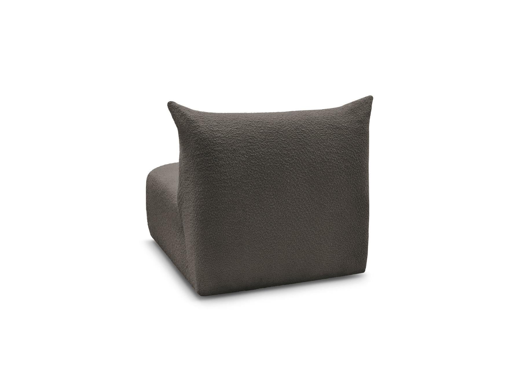 Azra - Chauffeuse 1 Place Sans Accoudoir Pour Canapé Modulable - Tissu Bouclette