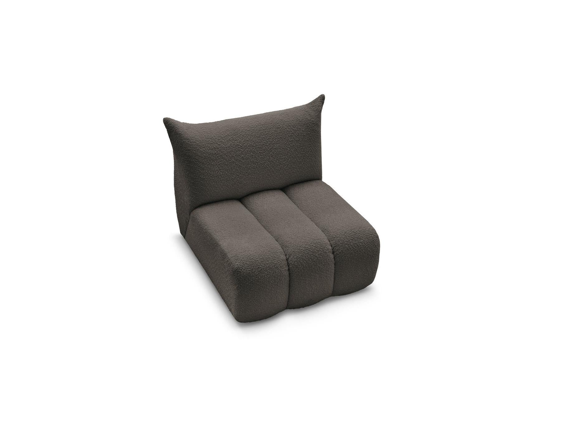 Azra - Chauffeuse 1 Place Sans Accoudoir Pour Canapé Modulable - Tissu Bouclette