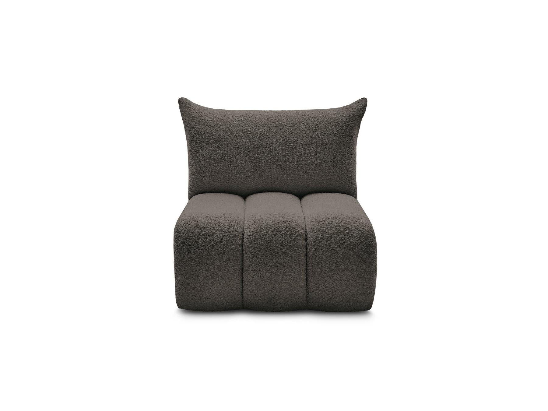 Azra - Chauffeuse 1 Place Sans Accoudoir Pour Canapé Modulable - Tissu Bouclette