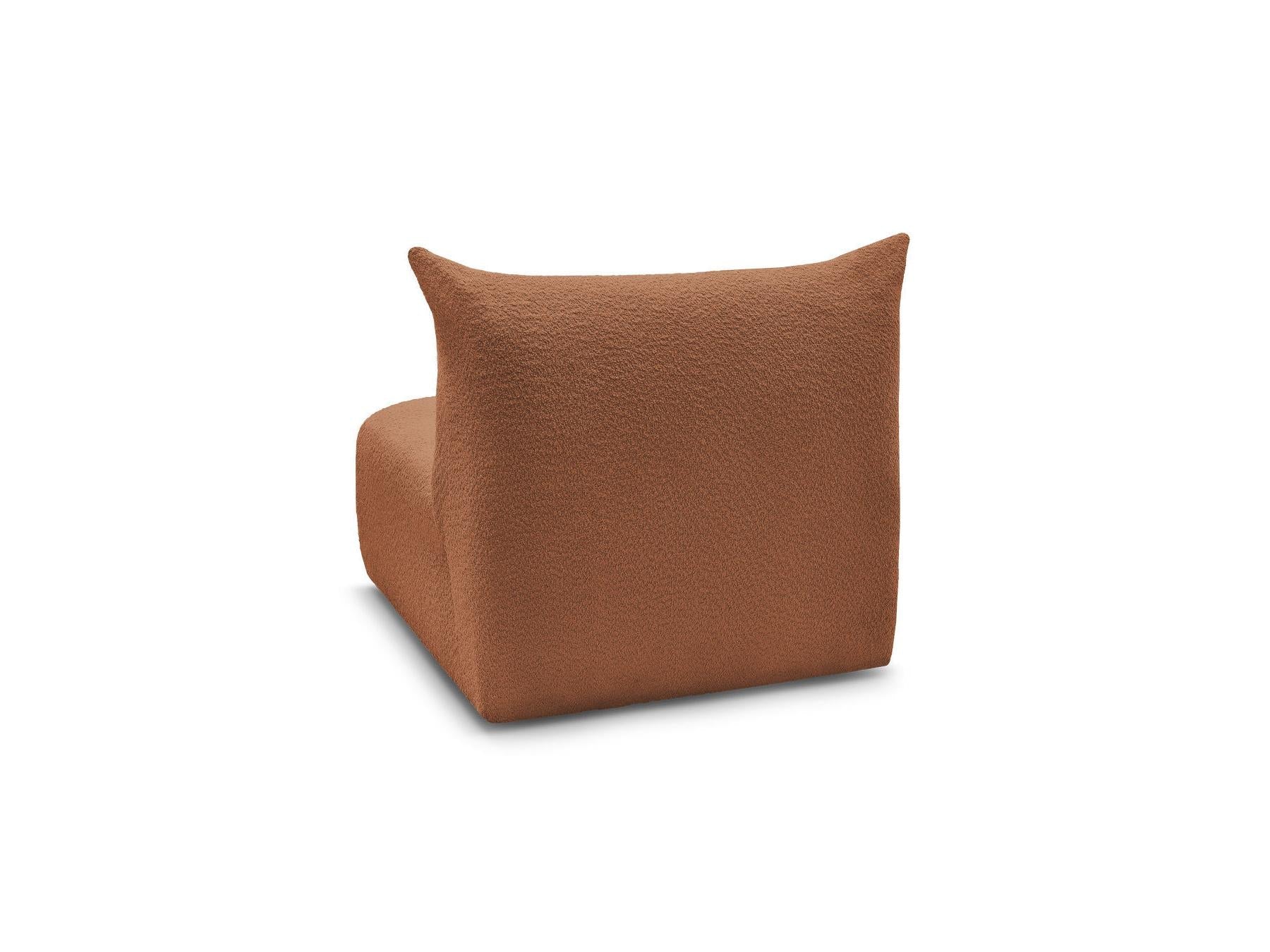 Azra - Chauffeuse 1 Place Sans Accoudoir Pour Canapé Modulable - Tissu Bouclette