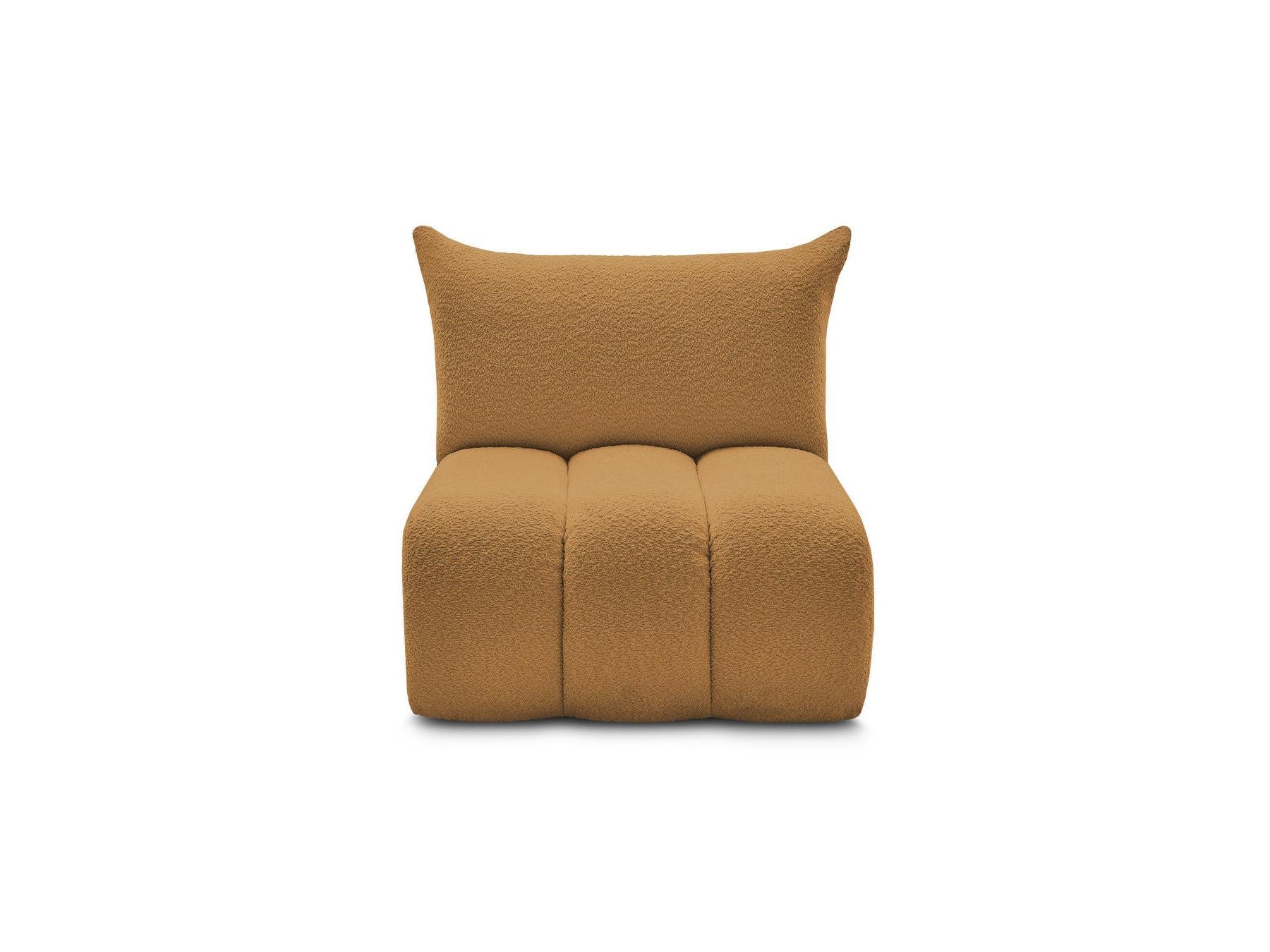 Azra - Chauffeuse 1 Place Sans Accoudoir Pour Canapé Modulable - Tissu Bouclette