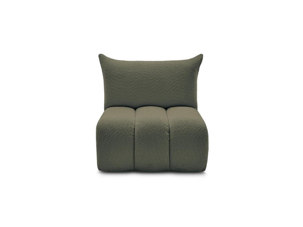 Azra - Chauffeuse 1 Place Sans Accoudoir Pour Canapé Modulable - Tissu Bouclette