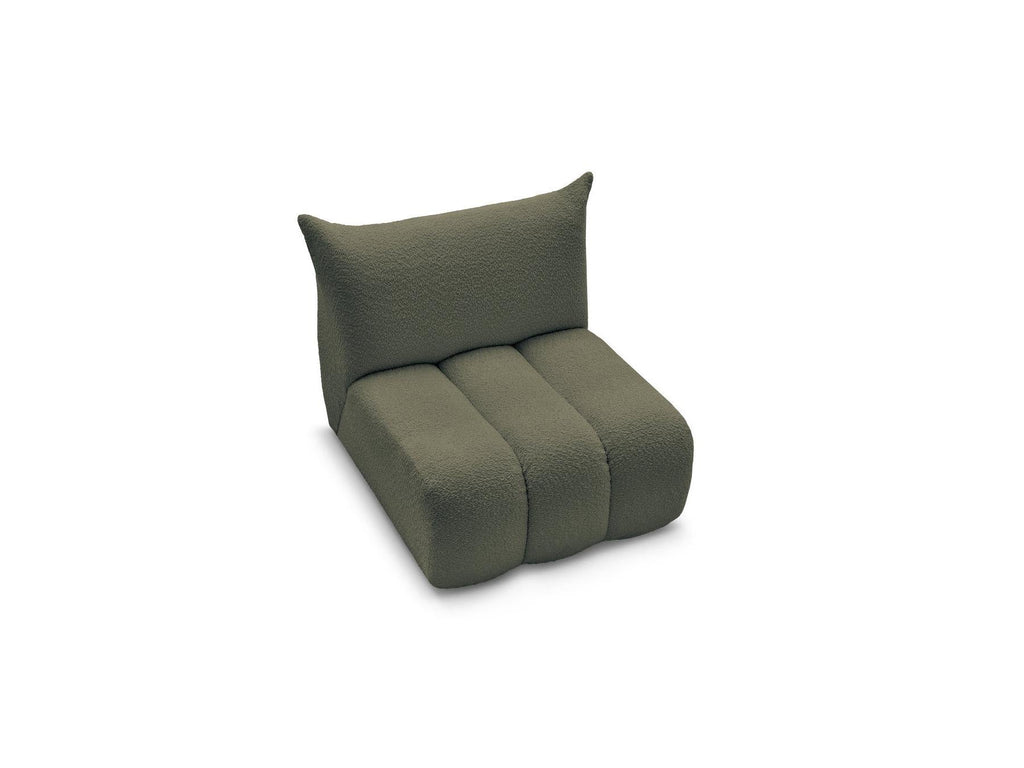Azra - Chauffeuse 1 Place Sans Accoudoir Pour Canapé Modulable - Tissu Bouclette