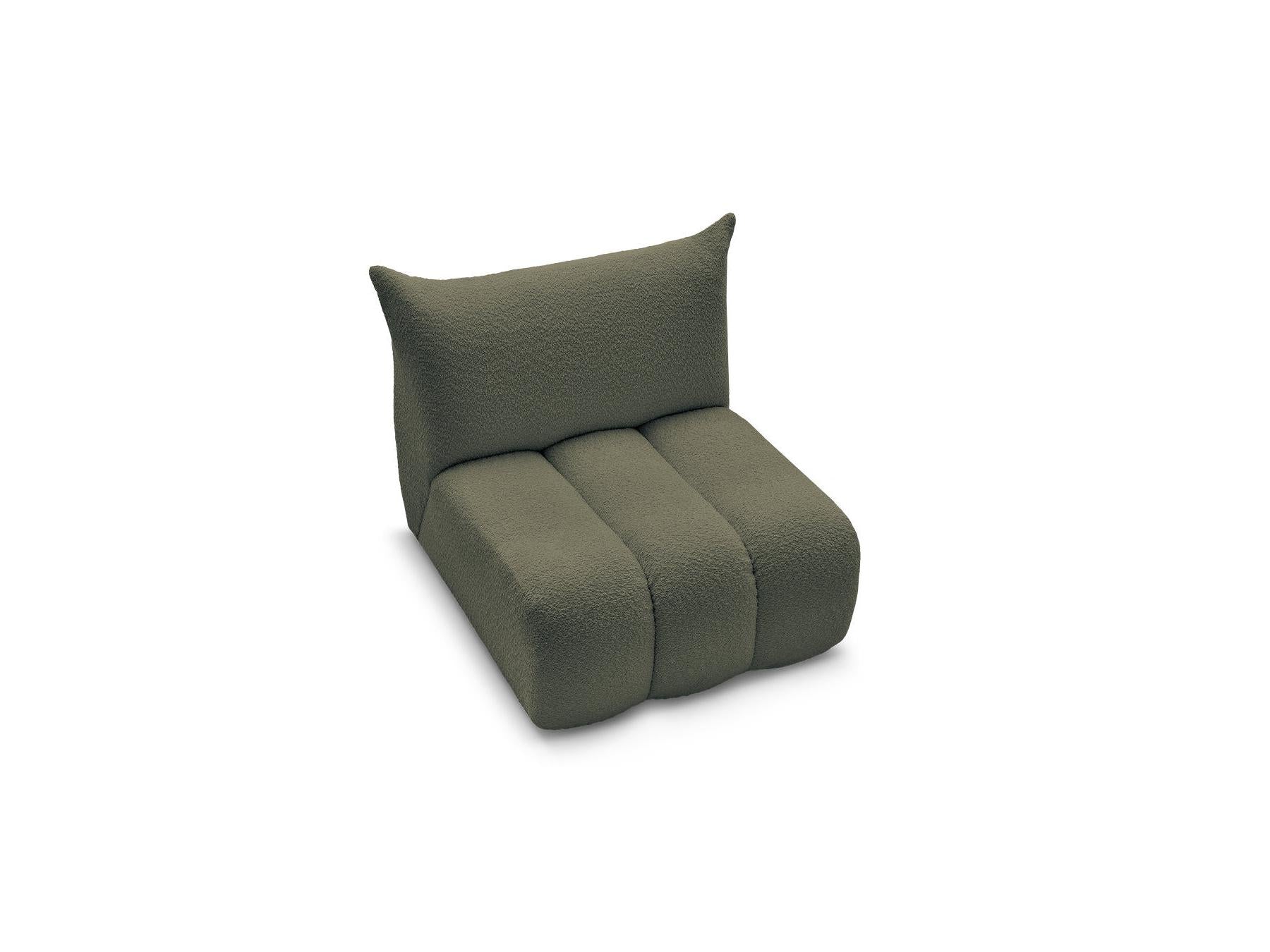 Azra - Chauffeuse 1 Place Sans Accoudoir Pour Canapé Modulable - Tissu Bouclette