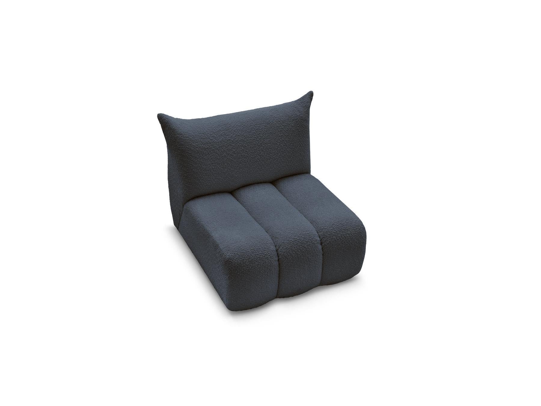 Azra - Chauffeuse 1 Place Sans Accoudoir Pour Canapé Modulable - Tissu Bouclette