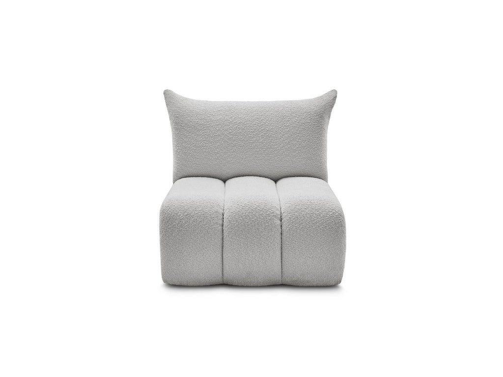 Azra - Chauffeuse 1 Place Sans Accoudoir Pour Canapé Modulable - Tissu Bouclette