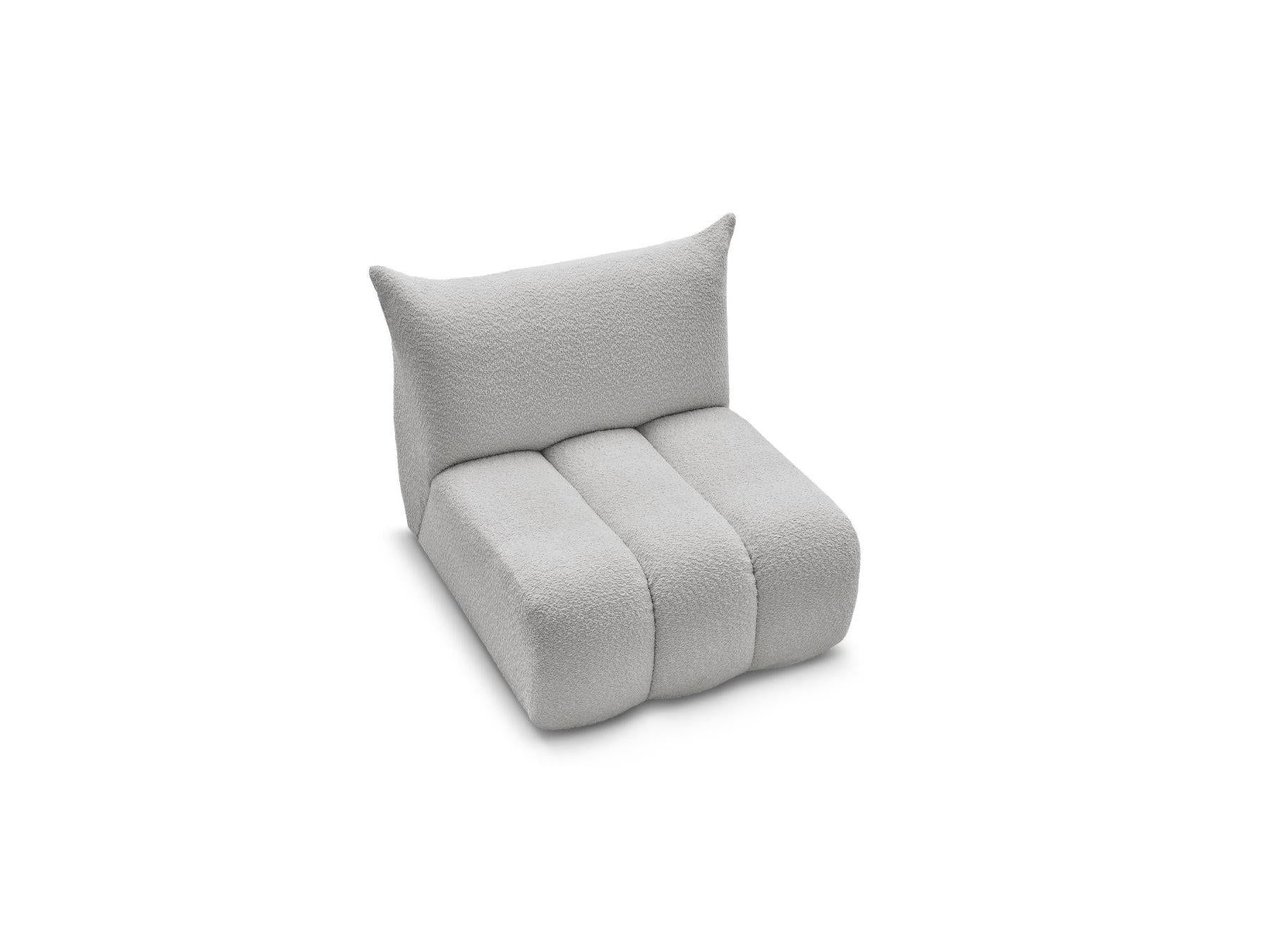 Azra - Chauffeuse 1 Place Sans Accoudoir Pour Canapé Modulable - Tissu Bouclette