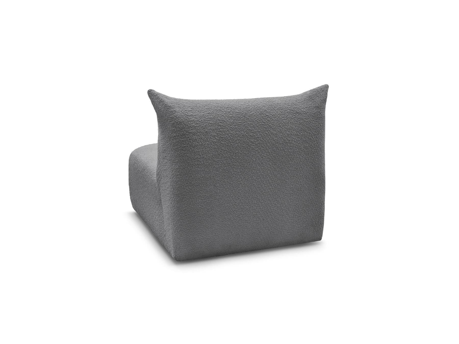 Azra - Chauffeuse 1 Place Sans Accoudoir Pour Canapé Modulable - Tissu Bouclette