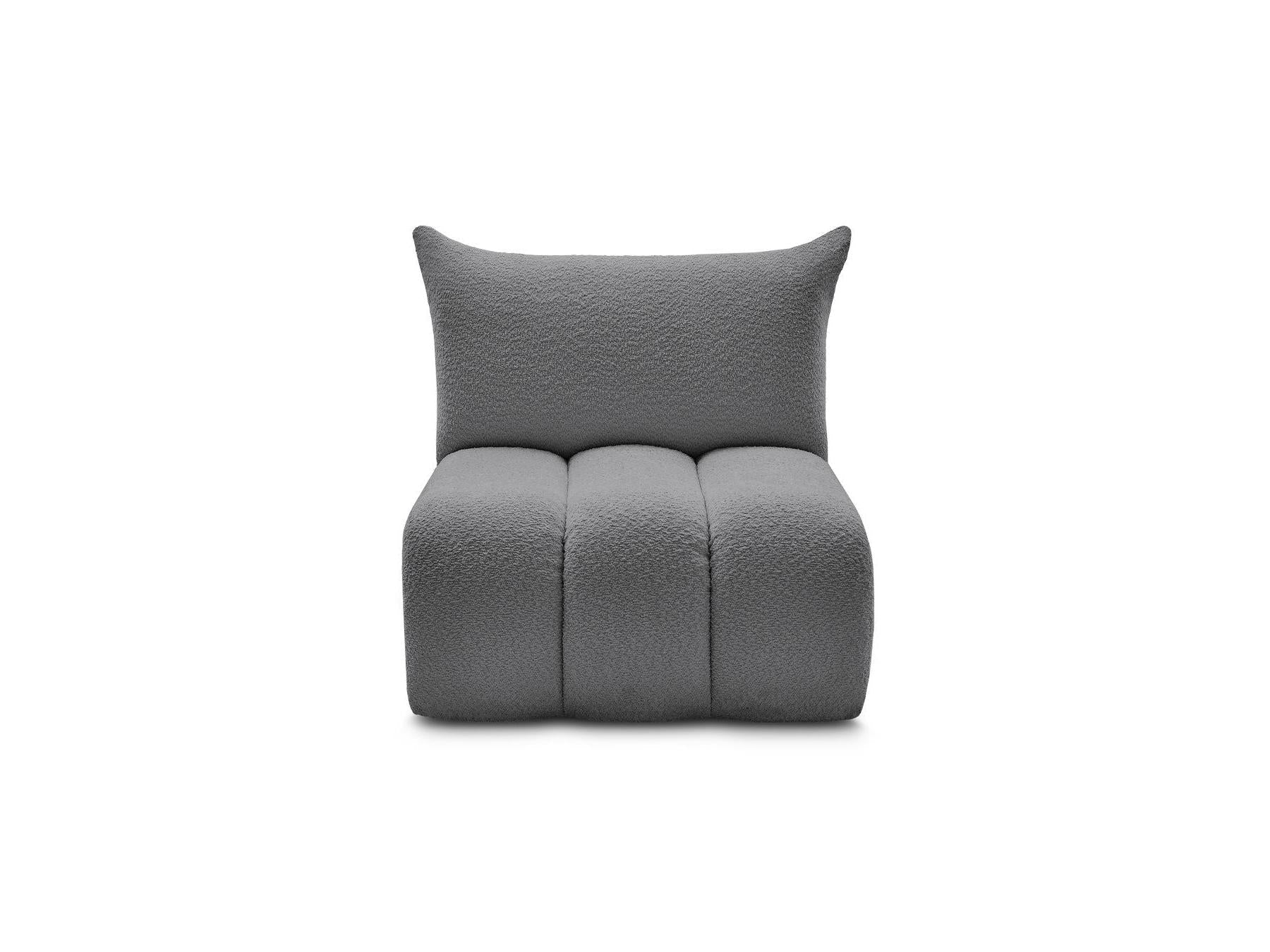 Azra - Chauffeuse 1 Place Sans Accoudoir Pour Canapé Modulable - Tissu Bouclette