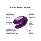 Stimulateur Clitoridien - Double Joy Connect App Violet - Violet