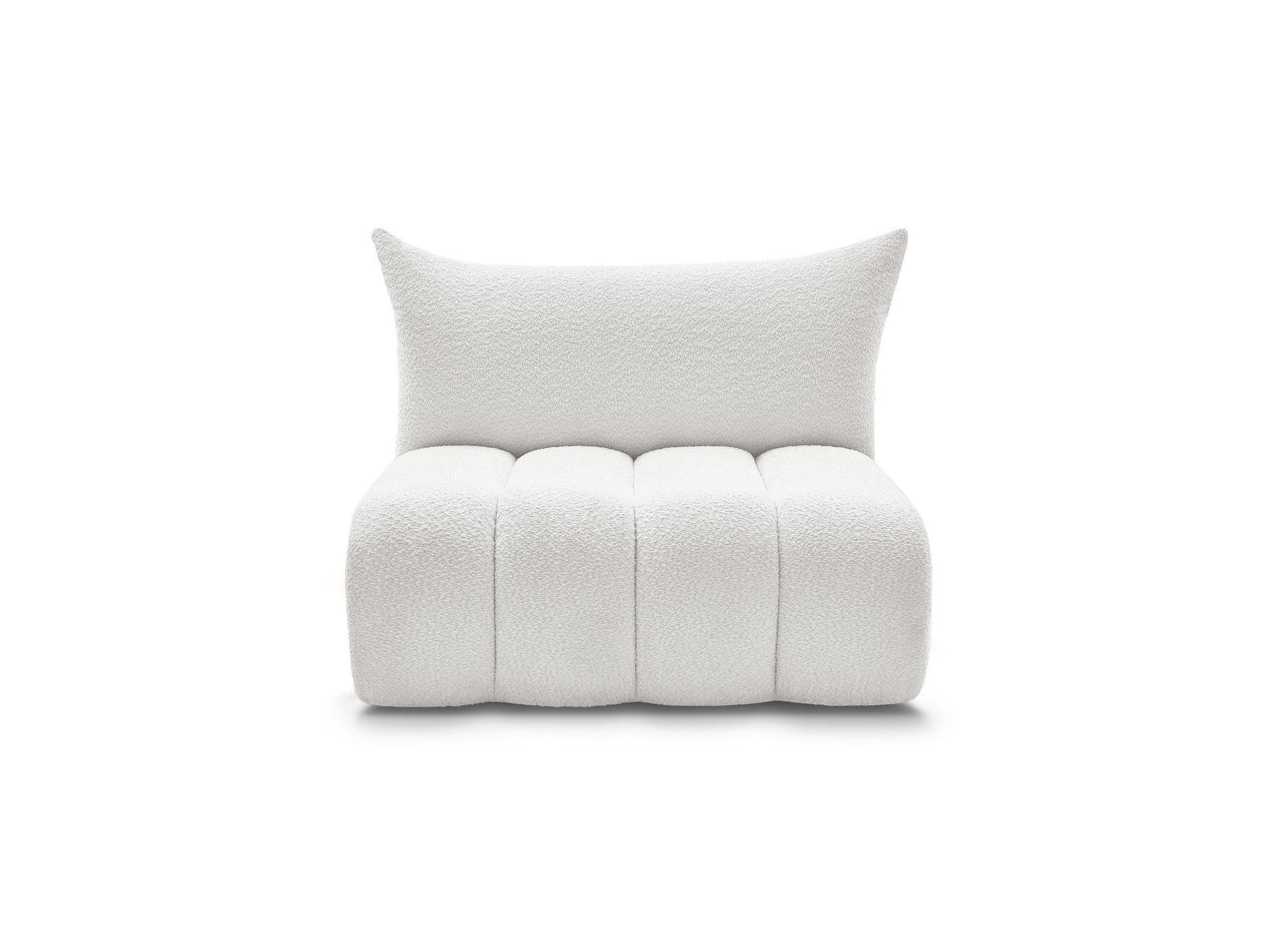 Azra - Chauffeuse 2 Places Sans Accoudoir Pour Canapé Modulable - Tissu Bouclette
