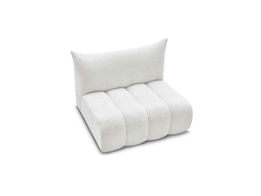 Azra - Chauffeuse 2 Places Sans Accoudoir Pour Canapé Modulable - Tissu Bouclette