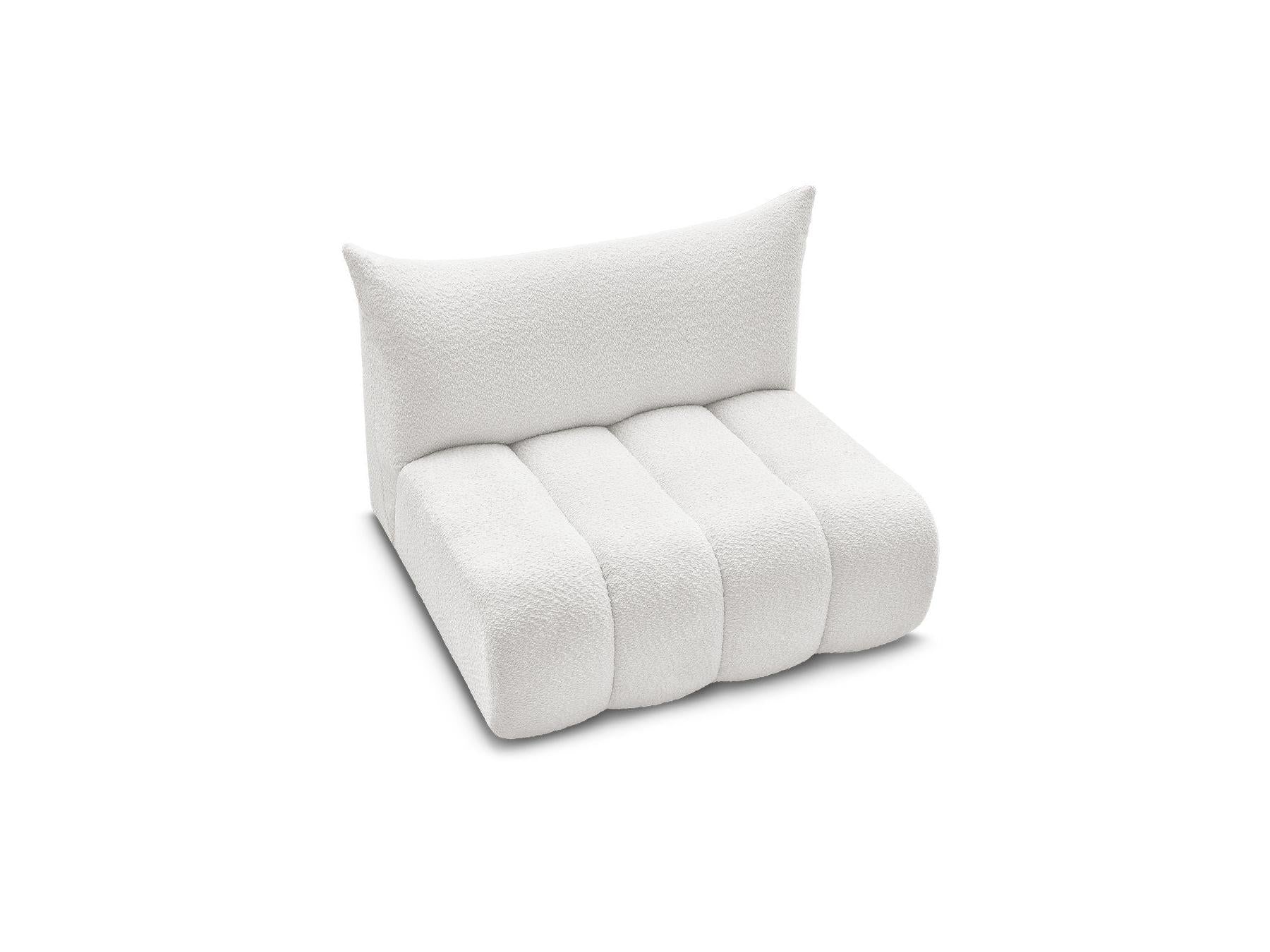 Azra - Chauffeuse 2 Places Sans Accoudoir Pour Canapé Modulable - Tissu Bouclette