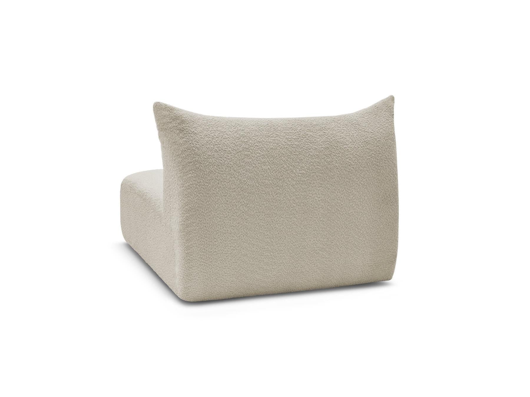 Azra - Chauffeuse 2 Places Sans Accoudoir Pour Canapé Modulable - Tissu Bouclette