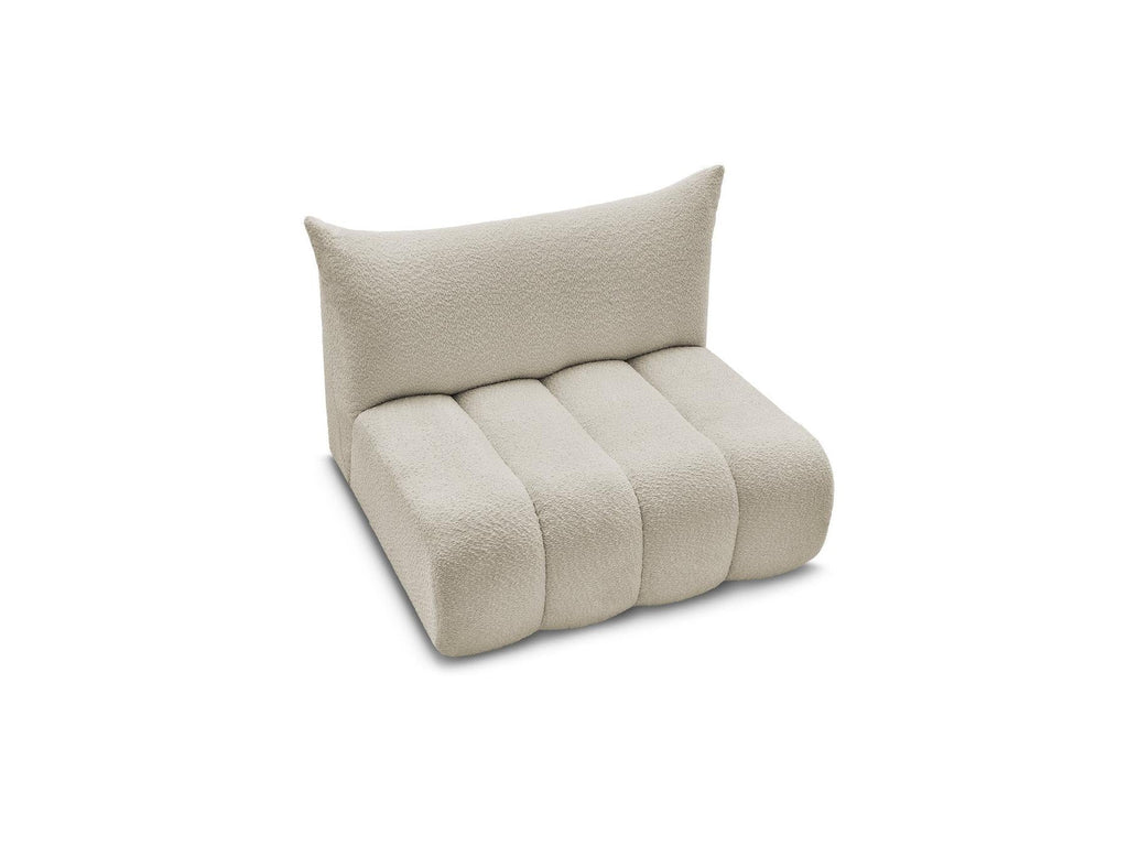 Azra - Chauffeuse 2 Places Sans Accoudoir Pour Canapé Modulable - Tissu Bouclette