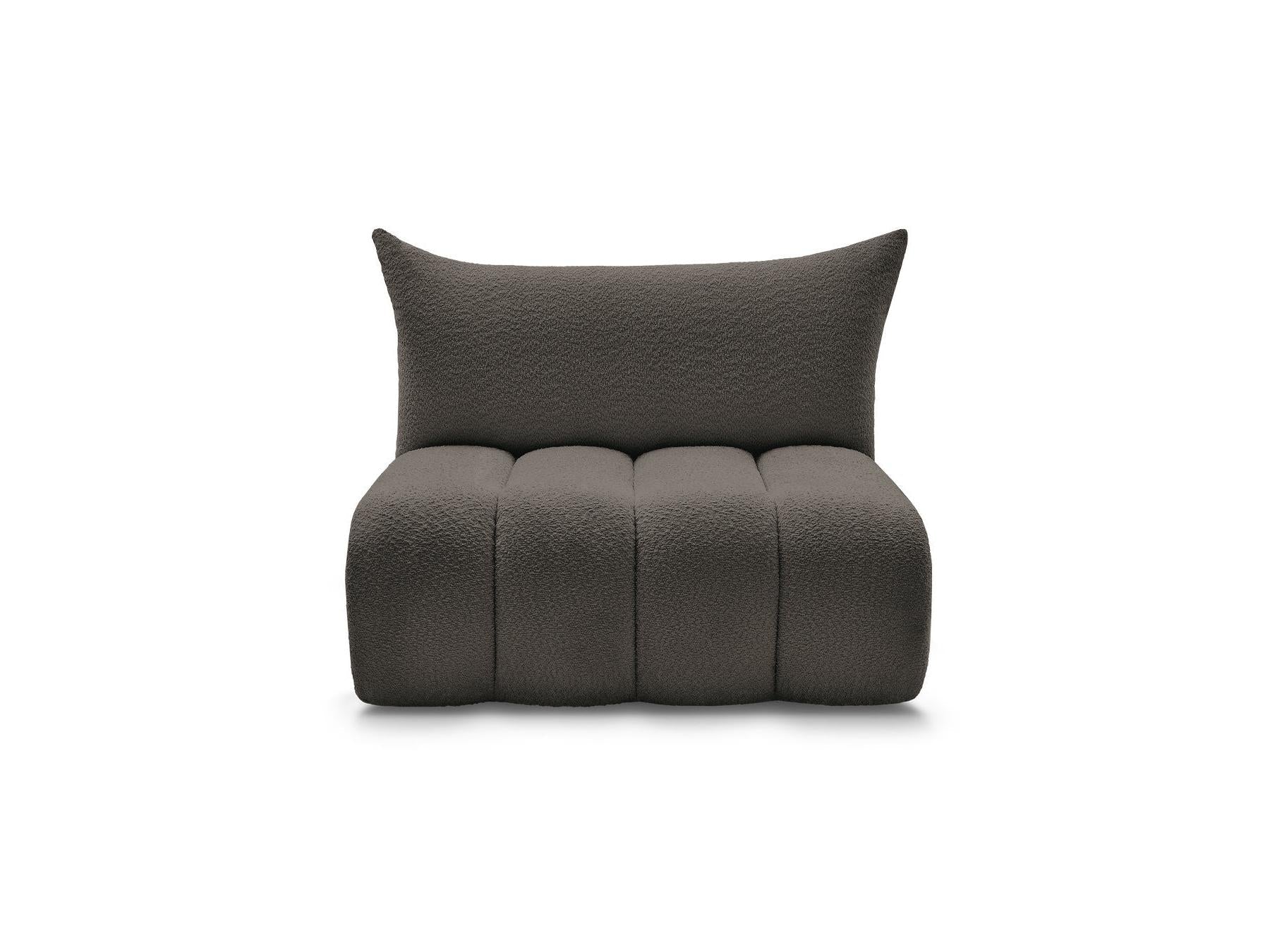 Azra - Chauffeuse 2 Places Sans Accoudoir Pour Canapé Modulable - Tissu Bouclette