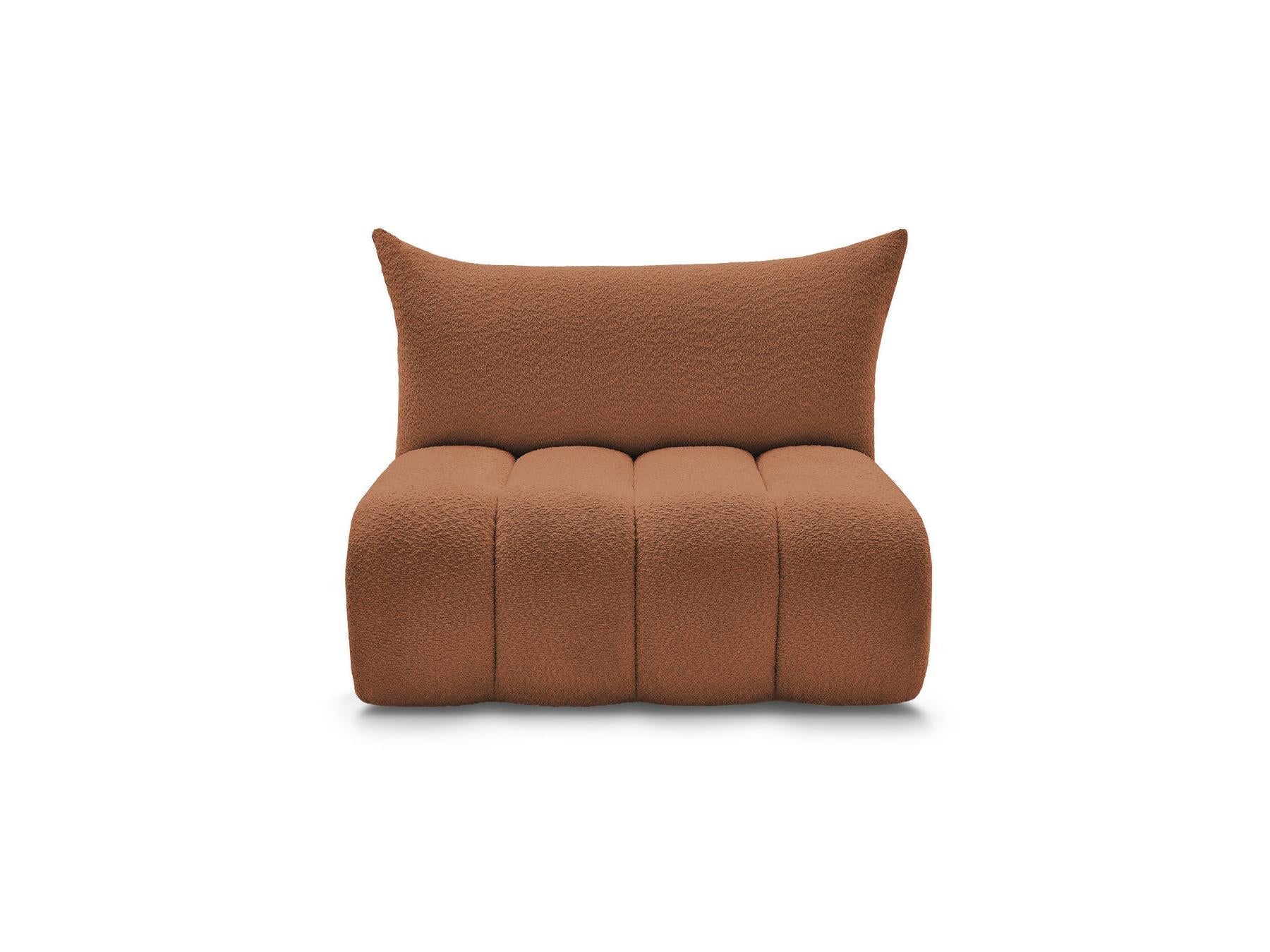 Azra - Chauffeuse 2 Places Sans Accoudoir Pour Canapé Modulable - Tissu Bouclette