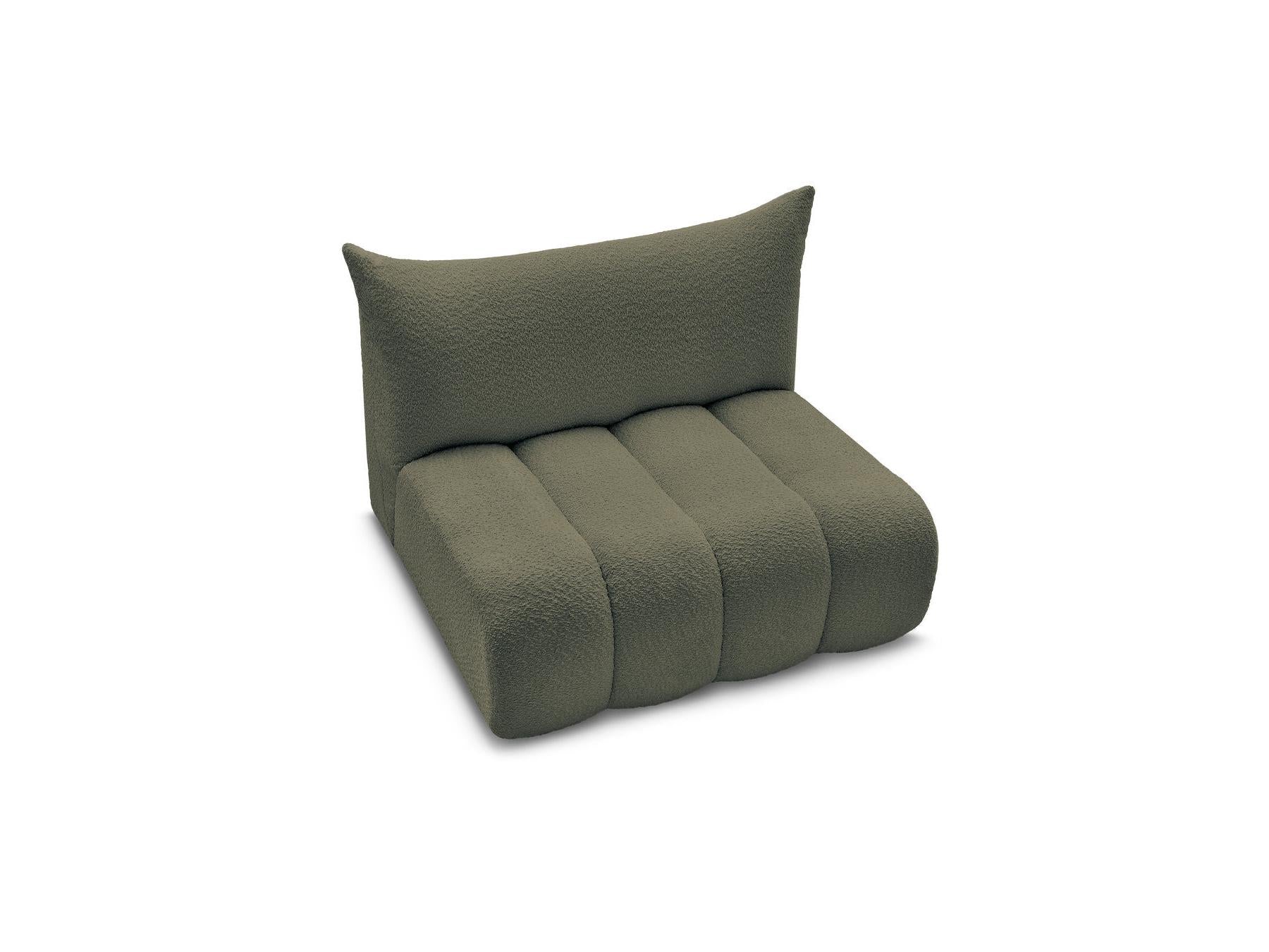 Azra - Chauffeuse 2 Places Sans Accoudoir Pour Canapé Modulable - Tissu Bouclette
