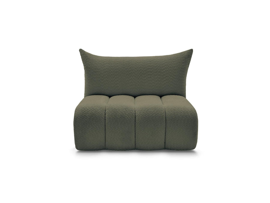 Azra - Chauffeuse 2 Places Sans Accoudoir Pour Canapé Modulable - Tissu Bouclette