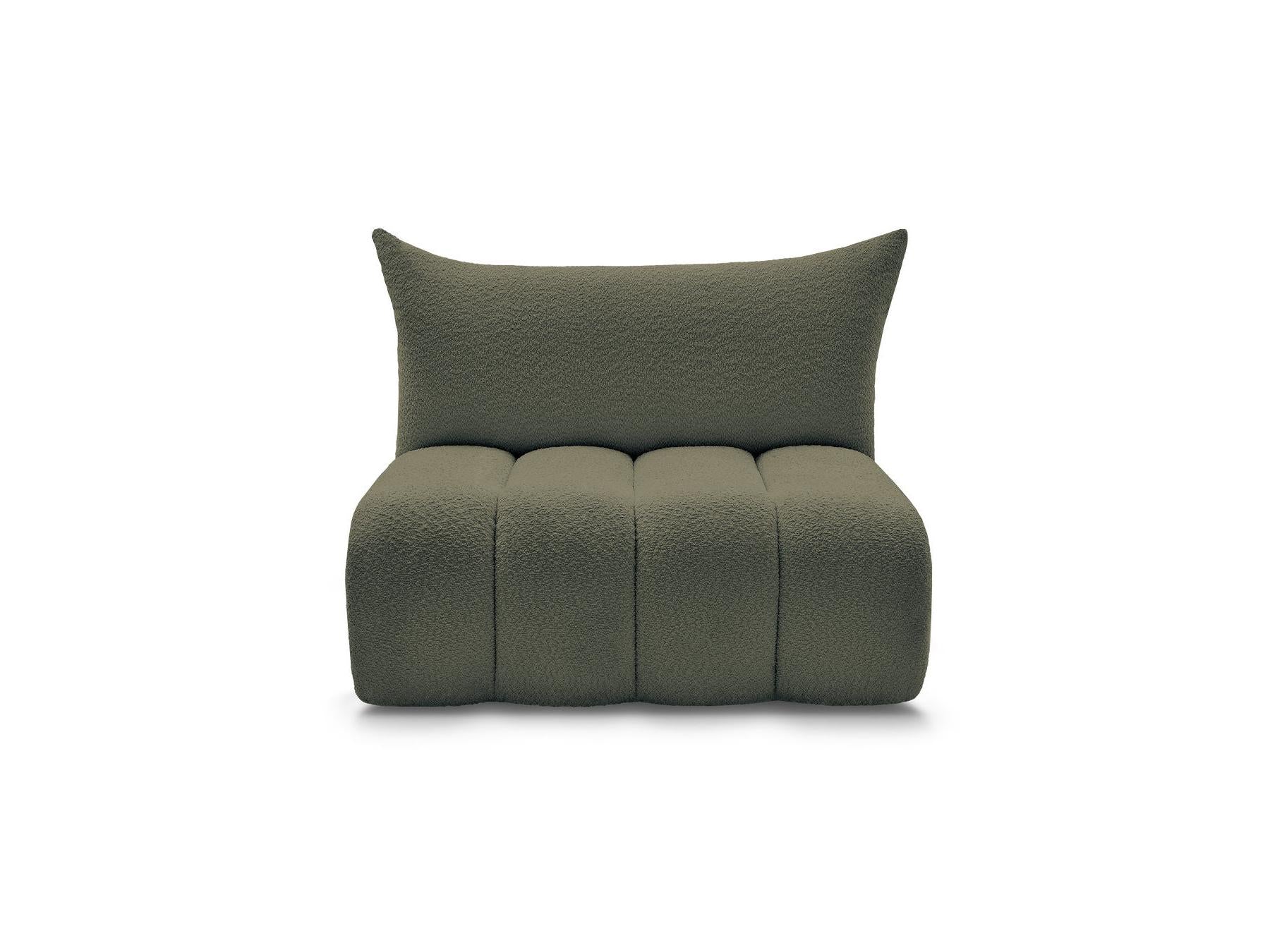 Azra - Chauffeuse 2 Places Sans Accoudoir Pour Canapé Modulable - Tissu Bouclette