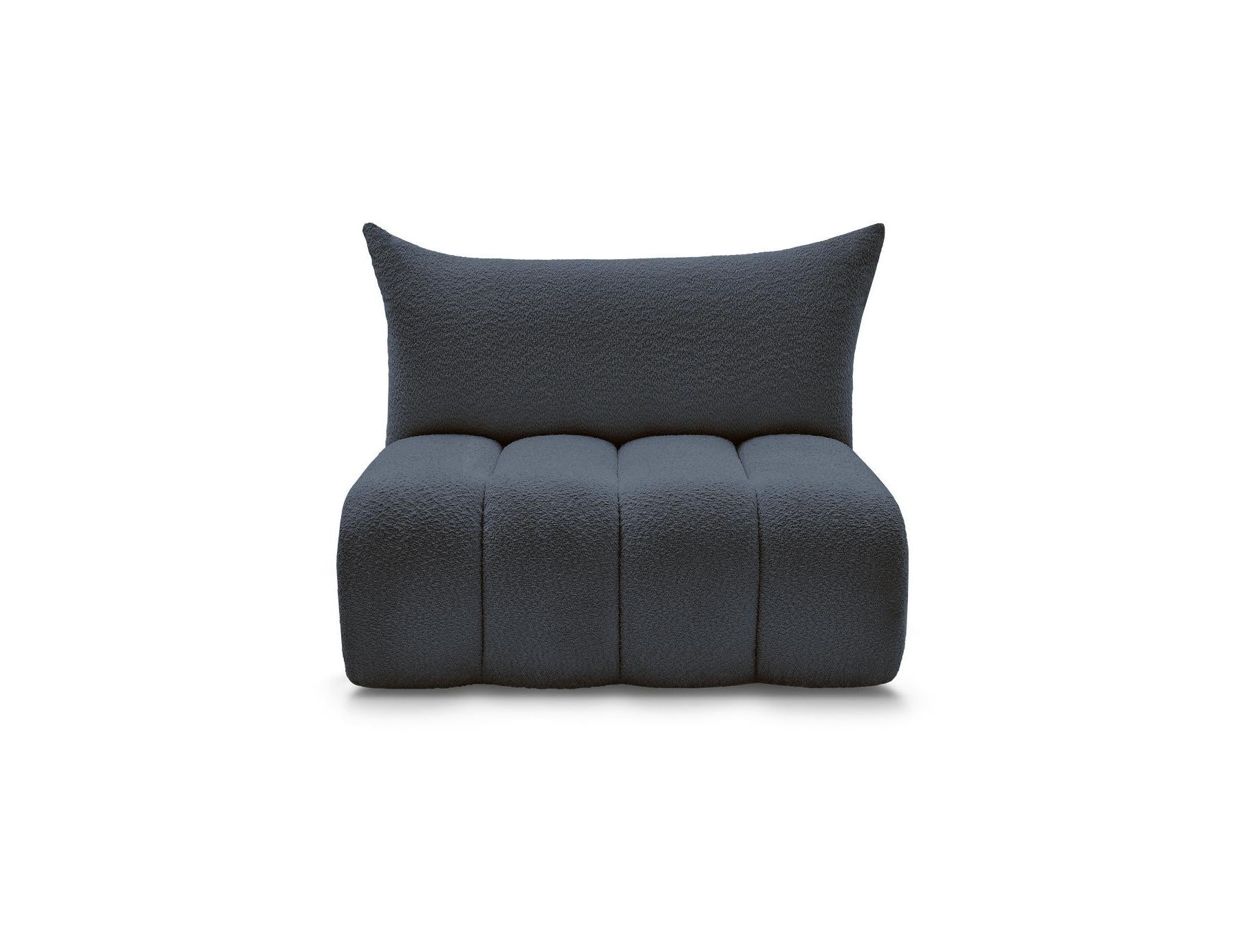 Azra - Chauffeuse 2 Places Sans Accoudoir Pour Canapé Modulable - Tissu Bouclette