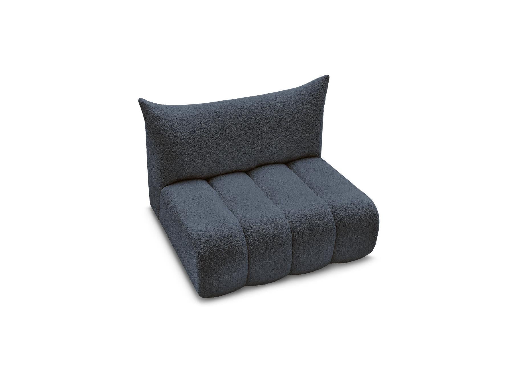 Azra - Chauffeuse 2 Places Sans Accoudoir Pour Canapé Modulable - Tissu Bouclette