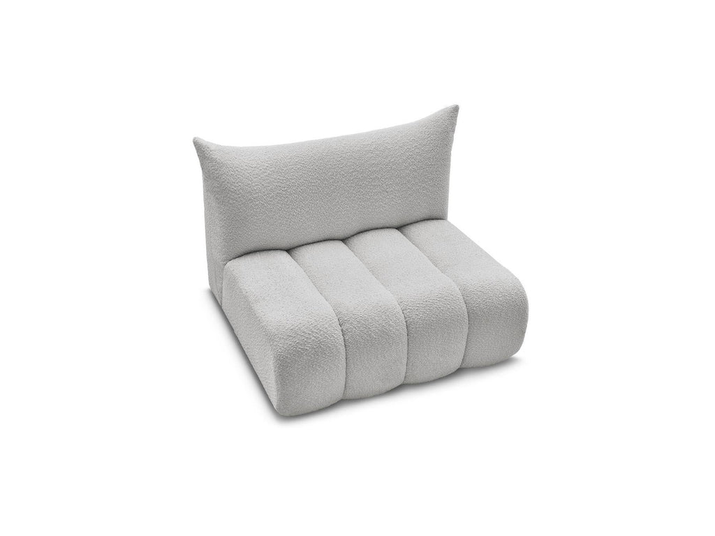 Azra - Chauffeuse 2 Places Sans Accoudoir Pour Canapé Modulable - Tissu Bouclette