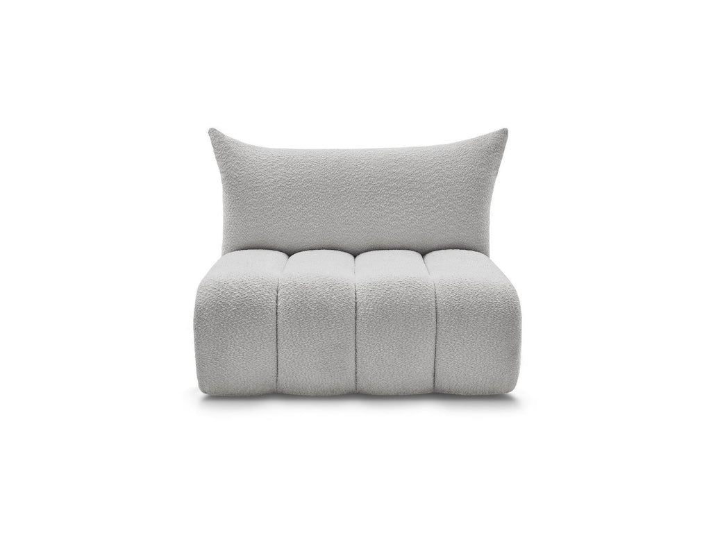 Azra - Chauffeuse 2 Places Sans Accoudoir Pour Canapé Modulable - Tissu Bouclette