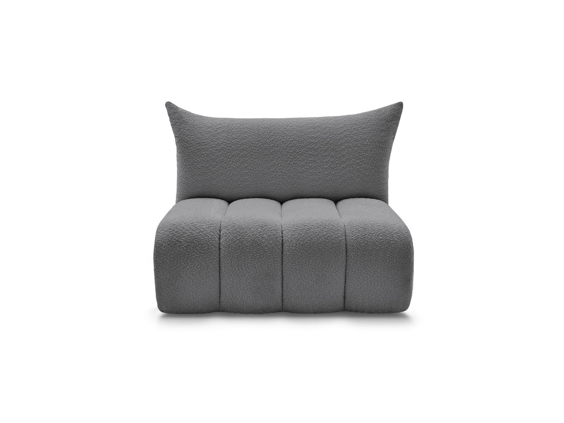 Azra - Chauffeuse 2 Places Sans Accoudoir Pour Canapé Modulable - Tissu Bouclette