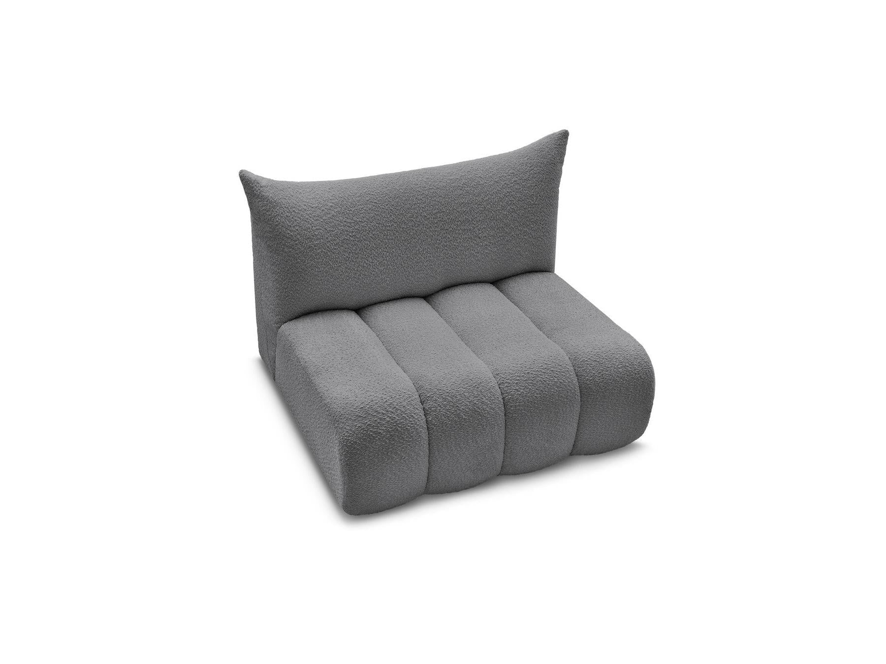 Azra - Chauffeuse 2 Places Sans Accoudoir Pour Canapé Modulable - Tissu Bouclette