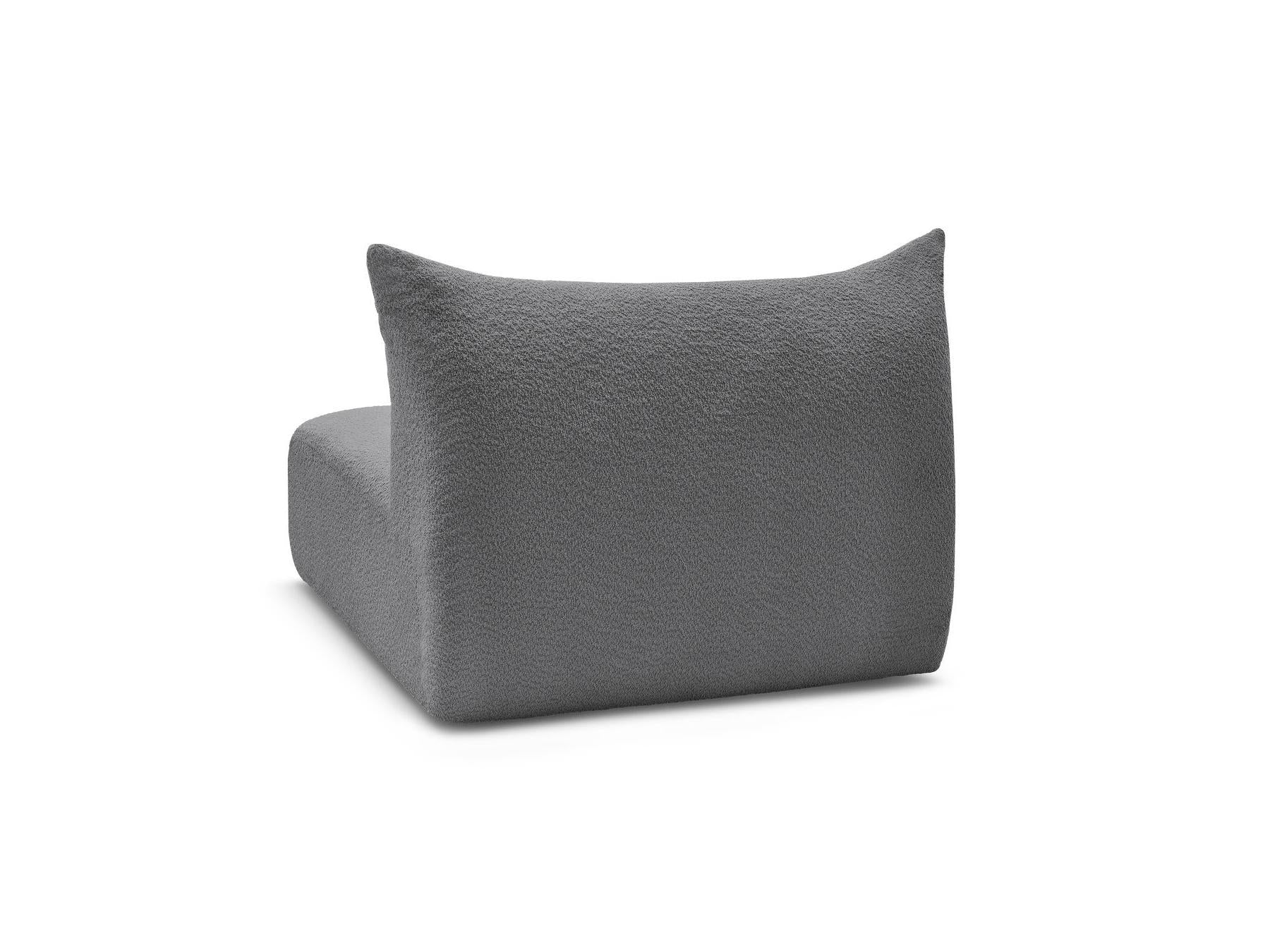 Azra - Chauffeuse 2 Places Sans Accoudoir Pour Canapé Modulable - Tissu Bouclette