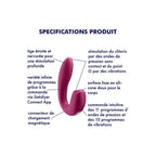 Vibromasseur - Sunray Connect App Berry - Fuschia