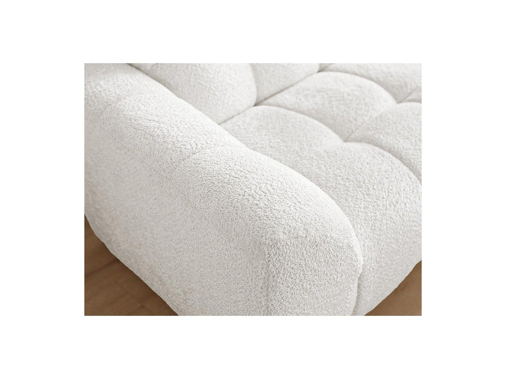 Jaya - Canapé D'Angle Fixe - Tissu Chenille - Angle Droit