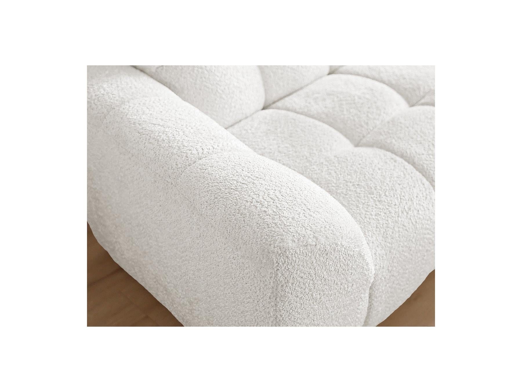 Jaya - Canapé D'Angle Fixe - Tissu Chenille - Angle Droit