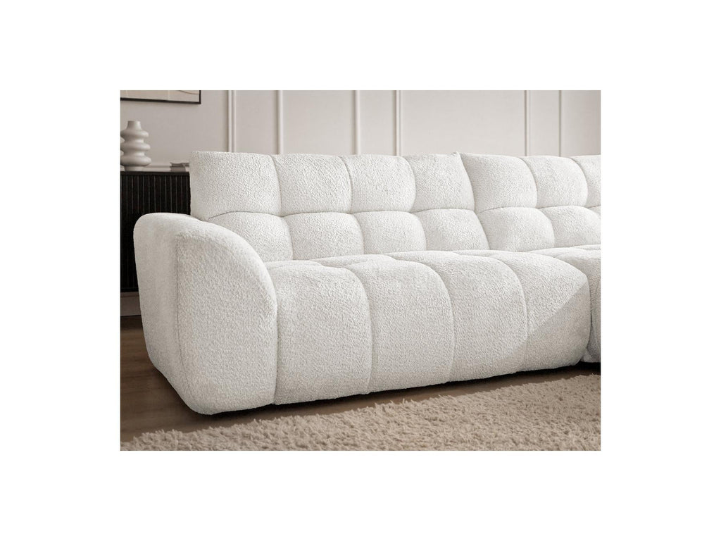 Jaya - Canapé D'Angle Fixe - Tissu Chenille - Angle Droit