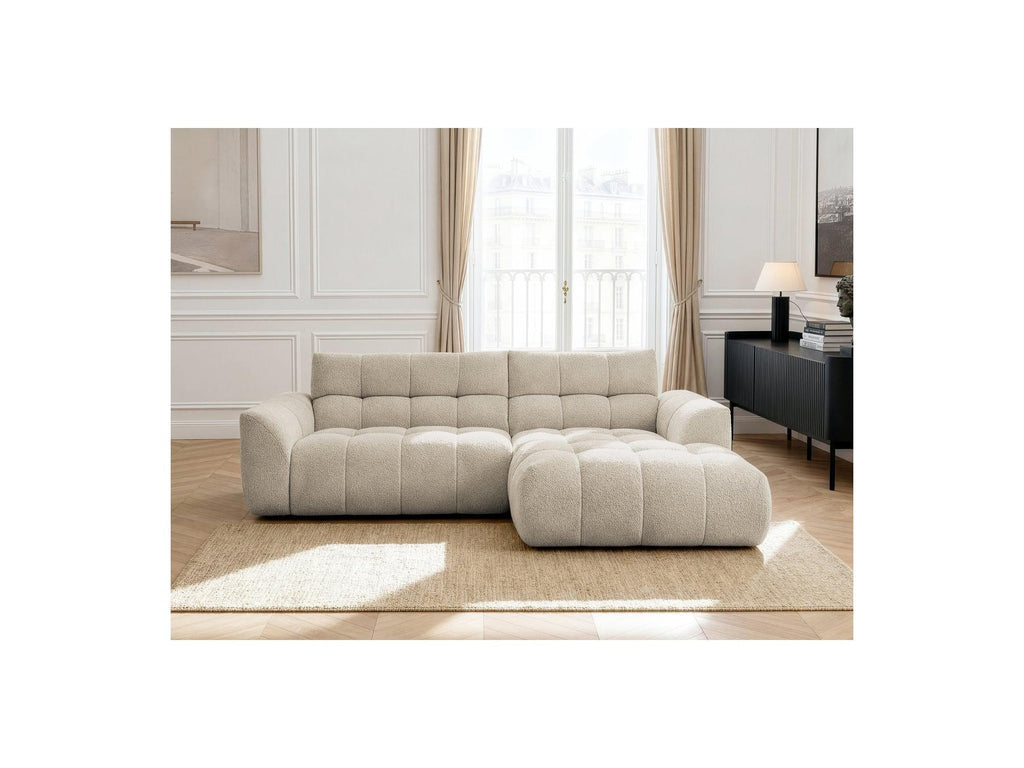 Jaya - Canapé D'Angle Fixe - Tissu Chenille - Angle Droit